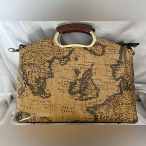 PATRICIA NASH … WOMENS VINTAGE MAP HANDBAG